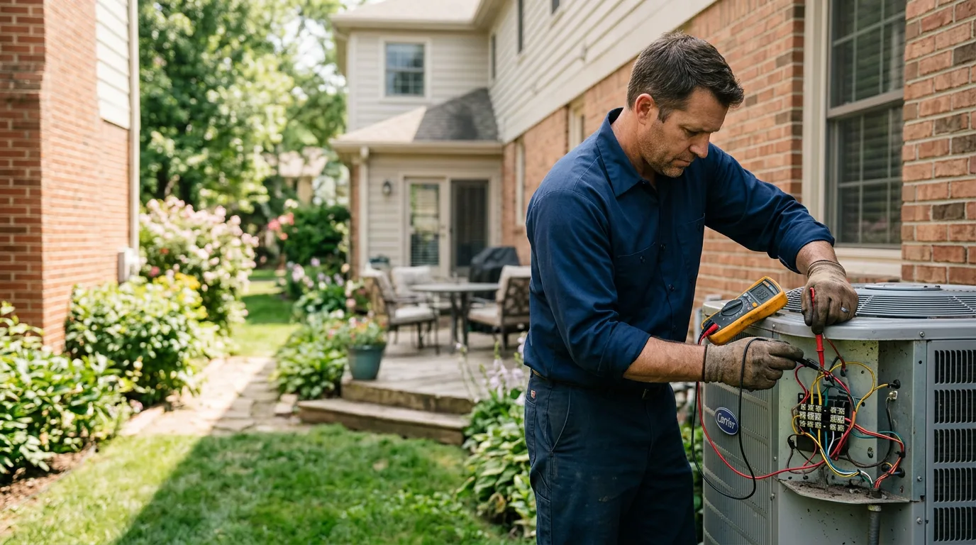 HVAC technician working near Cleghorn, IA